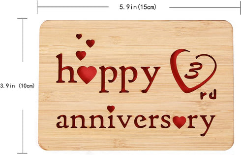 Wooden Anniversary Card (3rd)